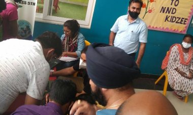 स्वास्थ्य विभाग के सहयोग से नेफोमा टीम द्वारा लगाया गया वैक्सिनेशन कैम्प