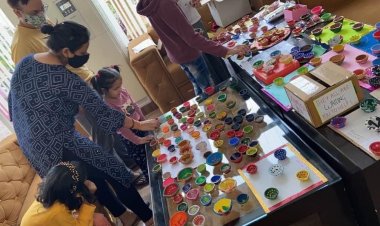 नन्हे बच्चों की बनाई हुए कलाकृति की रक़म की मदत से क़रीब 150 लेबर के परिवारों के घरों में मनायी गयी दिवाली