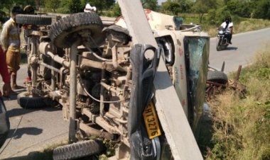 अनियंत्रित पिकअप ने मोटरसाइकिल मे मारी टक्कर, हुई मौत