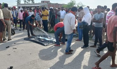 भङसर नहर के पास डीसीएम और मोटरसाइकिल मे जोरदार टक्कर, मोटर साइकिल  सवार की दर्दनाक मौत