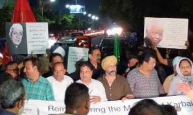 हुसैनी यूथ ने निकाला कैन्डिल मार्च ,सभी धर्म के लोगों ने शामिल होकर दिया एकता का संदेश