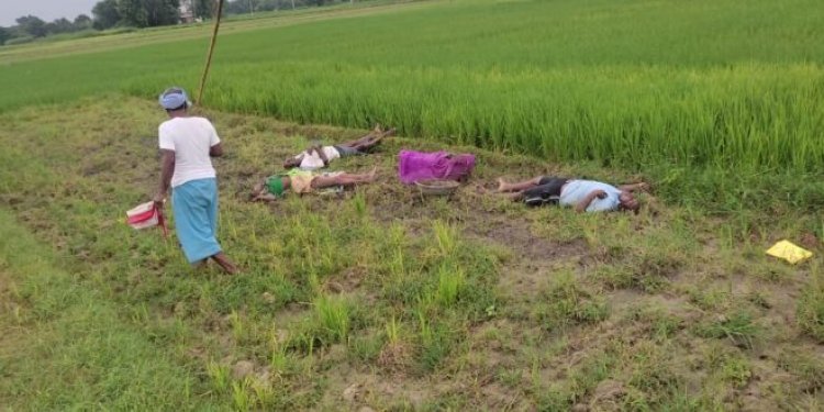 आकाशीय बिजली से माता पिता के साथ पुत्र की दर्दनाक मौत