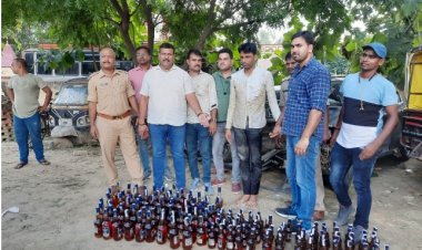 शराब तस्कर गिरफ्तार, बङी संख्या मे अवैध शराब बरामद
