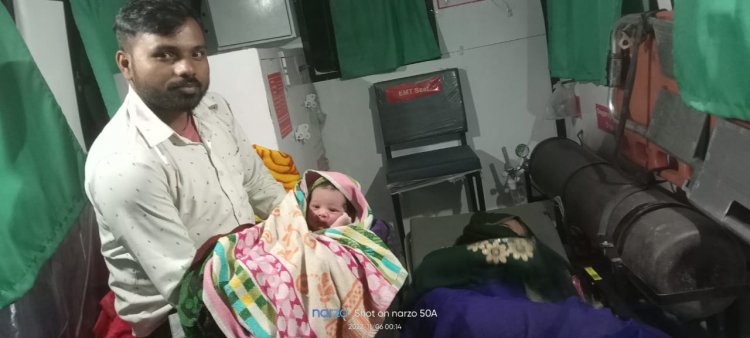 एक बार फिर 108 एंबुलेंस बना लेबर रूम