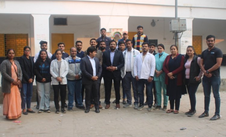 मिंडा कॉरपोरेशन लिमिटेड के सौजन्य से निशुल्क स्वास्थ्य व नेत्र परीक्षण शिविर लगाया गया