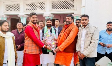 इन्द्र भवन पहुंचे आयुष मंत्री का हुआ भव्य स्वागत