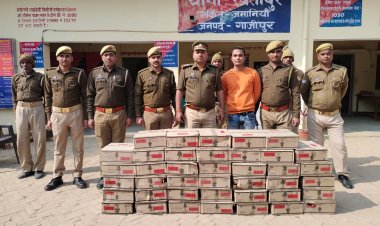 चालीस पेटी अवैध शराब व स्कार्पियो बरामद  , ड्राइवर फरार