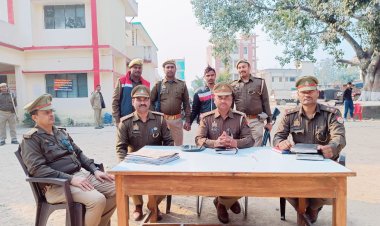 कासिमाबाद और बिरनो पुलिस की संयुक्त टीम ने पन्द्रह हजार के इनामी को गिरफ्तार