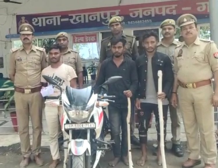 तीन हत्यारोपी गिरफ्तार, भेजे गए जेल