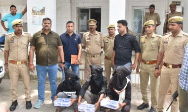 चोरी की मोटरसाइकिल और अवैध तमंचा के साथ तीन लुटेरे गिरफ्तार