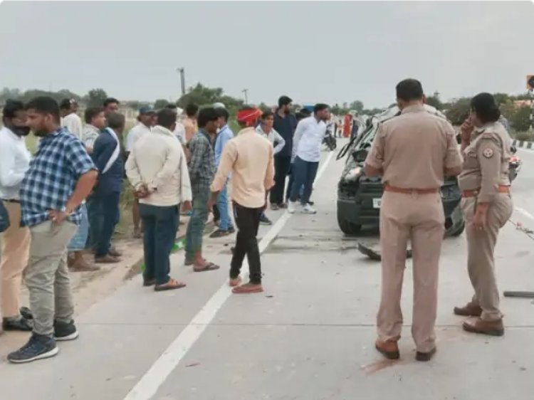 तेज रफ्तार कार डिवाइडर से टकराई एक की मौत 5 घायल