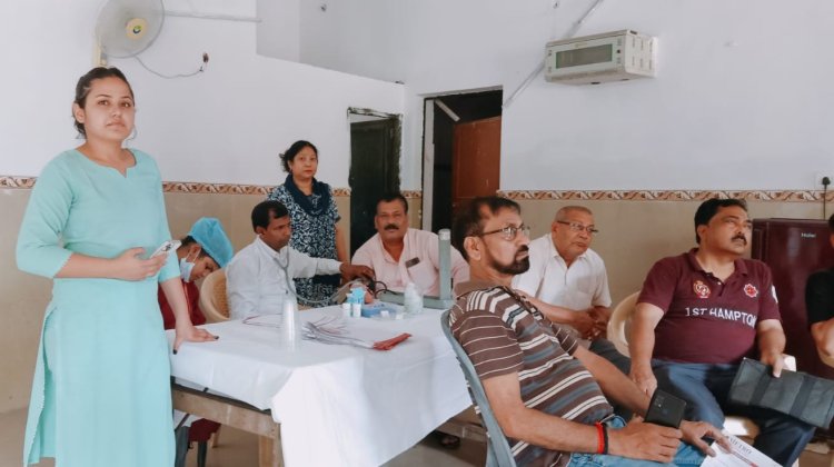 निशुल्क हदय जांच शिविर का हुआ आयोजन, 80 लोगों ने लिया स्वास्थ्य लाभ