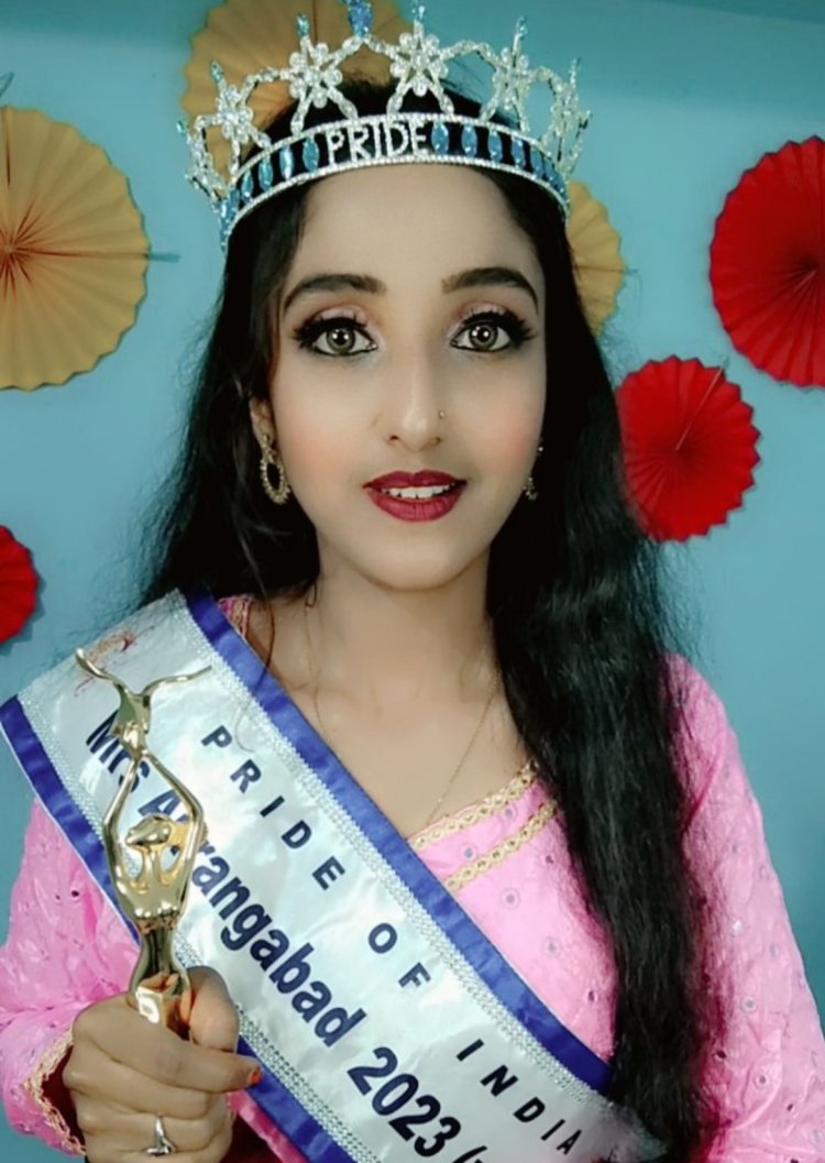 महाराष्ट्र के औरंगाबाद से मिर्जा हुसना को मिसेज़ इंडिया केटेगरी में मिला प्राइड ऑफ़ इंडिया मिसेज़ औरंगाबाद विनर का सिटी विनिंग टाइटल