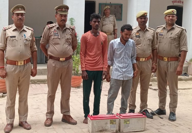 दो बैट्री चोर चढ़े बिरनो पुलिस के हत्थे 