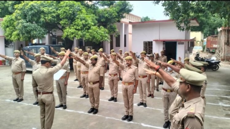थाना शादियाबाद में आयोजित किया गया मेरी माटी, मेरा देश अभिमान कार्यक्रम