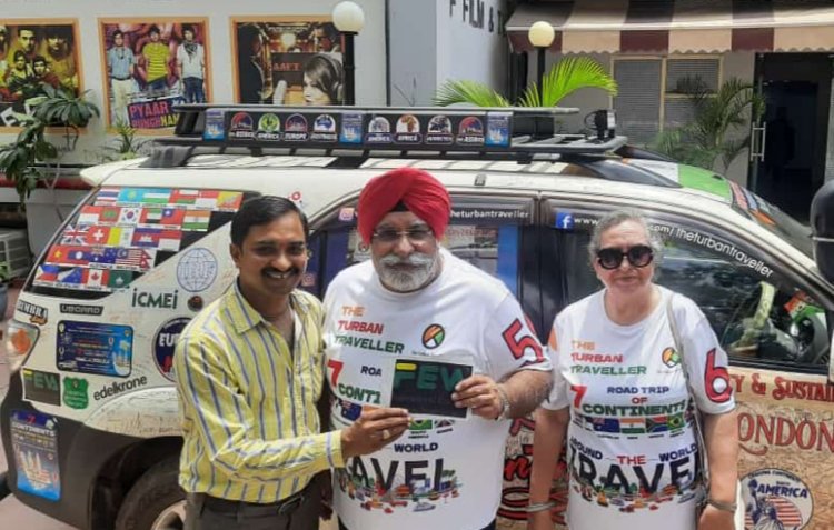 FEVA के दिशानिर्देशों पर भारत को विश्व गुरु बनाने के लिए 25 देशों की यात्रा पर फीवा रथ रवाना