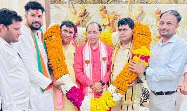 नवनियुक्त भाजपा जिलाअध्यक्ष व महानगर अध्यक्ष को किया गया सम्मानित