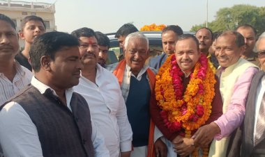 सहकारिता मंत्री जेपीएस राठौर का गाजे बाजे के साथ हुआ स्वागत 