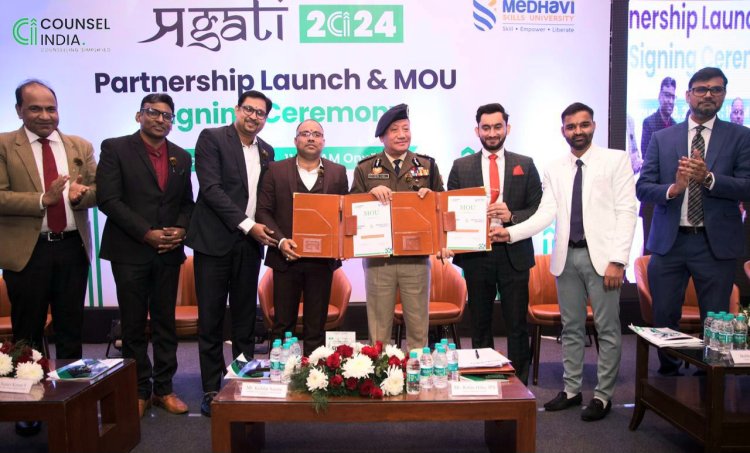 Counsel India और Medhavi Skill University मिलकर कौशल विकास के अवसरों को बढ़ावा देने का संकल्प, Pragati 2024 का अनावरण