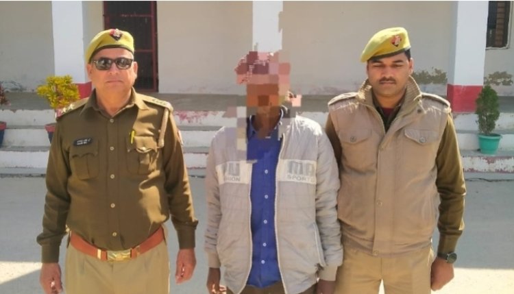 फरार चल रहे अभियुक्त को दुल्लहपुर पुलिस ने भेजा जेल
