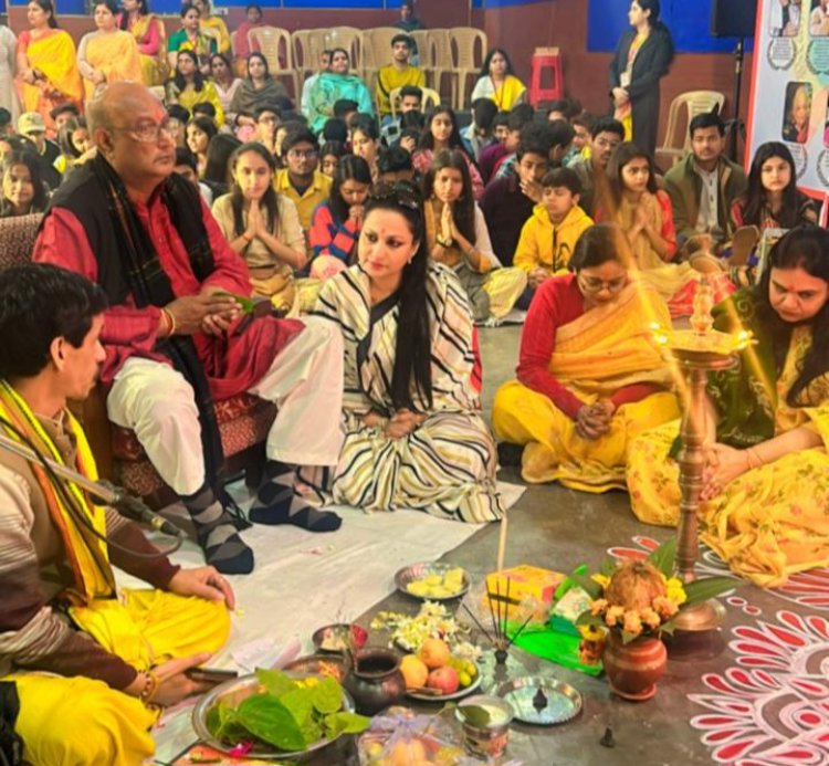 ब्रह्मानंद पब्लिक स्कूल मे मनाया गया बसंत पंचमी महोत्सव
