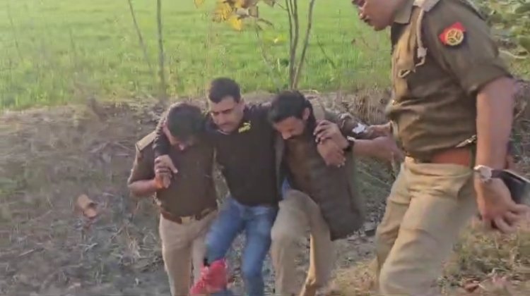 गौ तस्कर अफशर खान पुलिस मुठभेड़ में गिरफ्तार