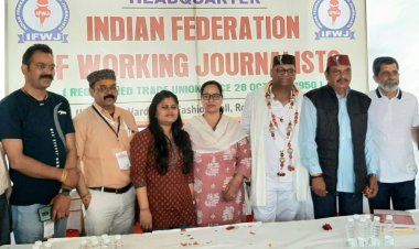 नरेश कुमार शर्मा इंडियन फेडरेशन ऑफ वर्किंग जर्नलिस्ट्स के अध्यक्ष निर्वाचित