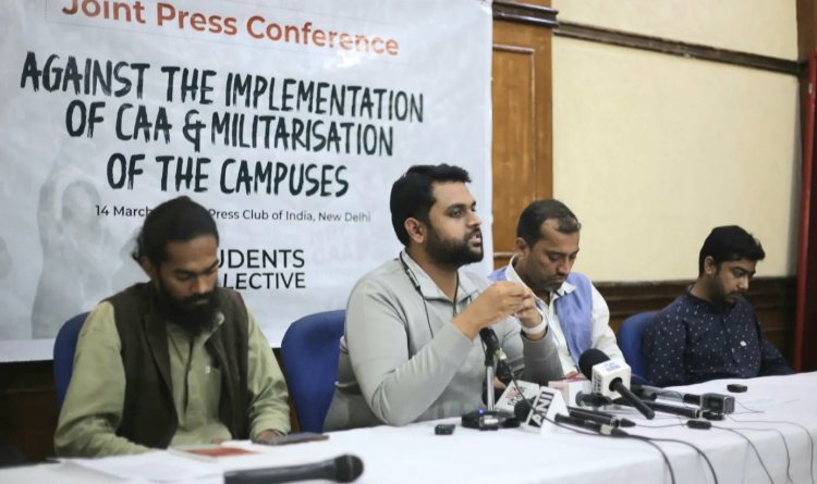 Students Collective Rejects the Implementation of CAA and takes stand on Militarization of Campuses