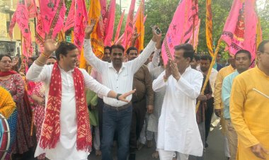 श्याम बाबा के जयकारो से गूँजी निशान यात्रा, भजनों पर ख़ूब झूमे श्रद्धालु