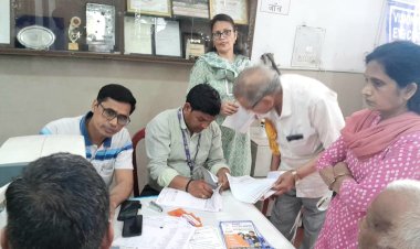 निशुल्क स्वास्थ्य जाँच शिविर से लोगों ने उठाया स्वास्थ्य लाभ