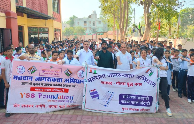 युवा शक्ति राष्ट्र शक्ति के अंतर्गत मतदाता जागरूकता अभियान 