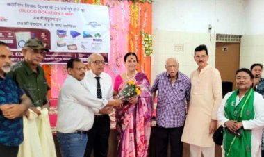 कारगिल विजय दिवस के 25 वर्ष पूरे होने पर लगाया ब्लड डोनेशन कैंप