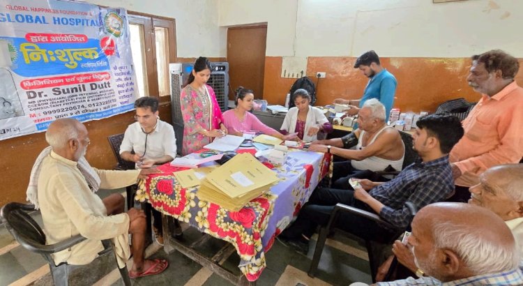 आवासीय वृद्ध आश्रम में ग्लोबल हैप्पीनेस फाउंडेशन ने लगाया निशुल्क हेल्थ चेकअप कैम्प