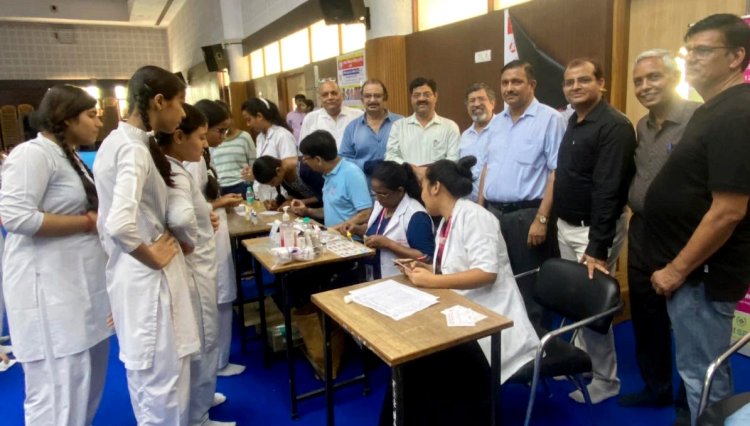 भाविप स्वर्णिम शाखा ने चलाया अनीमिया मुक्त भारत अभियान कैम्प