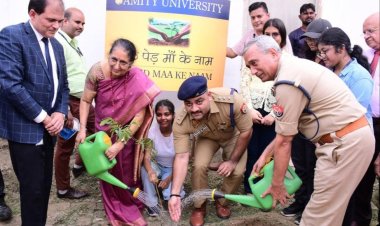 नोएडा पुलिस और एमिटी विश्वविद्यालय ने किया ‘एक पेड मां के नाम’ अभियान के तहत पौधारोपण
