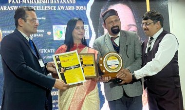 सैक्टर के लिए गर्व भरा पल प्रीति सारस्वत को नेशनल एंकर अवार्ड से सम्मानित