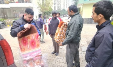 बढ़ती ठंड को देखते हुए नेफोमा ने कंबल वितरण की शुरुवात की गई 