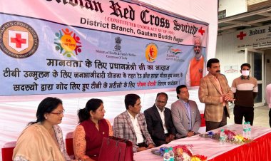 इण्डियन रेडक्रॉस सोसायटी ने की टीबी के मरीजों को पोषण पोटली वितरण