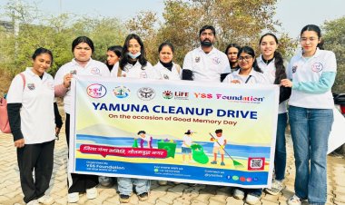 वाईएसएस फाउंडेशन के स्वच्छ यमुना अभियान में 150 कार्यकर्ताओं ने लिया भाग