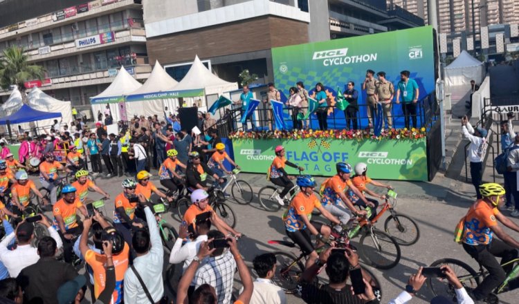 एचसीएल साईक्लोथॉन 2025 के तीसरे संस्करण में 33 लाख के पुरस्कार के लिए 2,600 से अधिक साईकलचालक रेस में शामिल हुए 