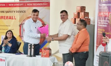 फ्लैटेड फायर कॉम्प्लेक्स में किया गया लाइव फायर डेमो का आयोजन