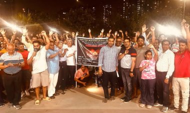 पहलगाम में अमानवीय हमले के खिलाफ प्रतीक विस्टेरिया निवासियों का विरोध प्रदर्शन