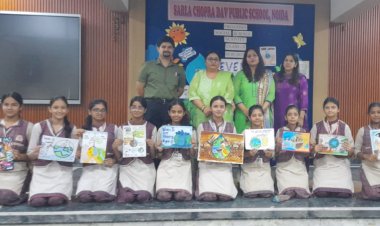 हर बूंद मायने रखती है विषय पर हुआ पोस्टर निर्माण प्रतियोगिता का आयोजन