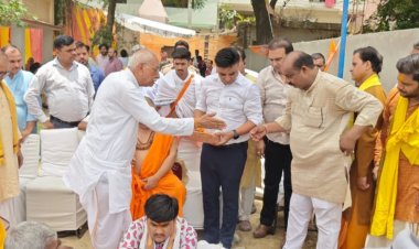 विश्व हिंदू परिषद के नव निर्मित कार्यालय का भूमि पूजन संपन्न