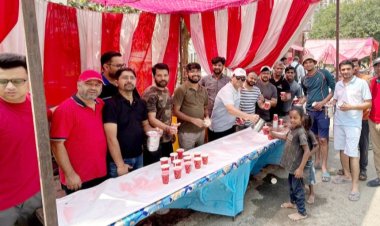स्प्रिंग मीडोज़ क्रिकेट क्लब ने ग्रेटर नोएडा वेस्ट में 3000 गिलास शरबत वितरित कर लोगों को गर्मी से दी राहत