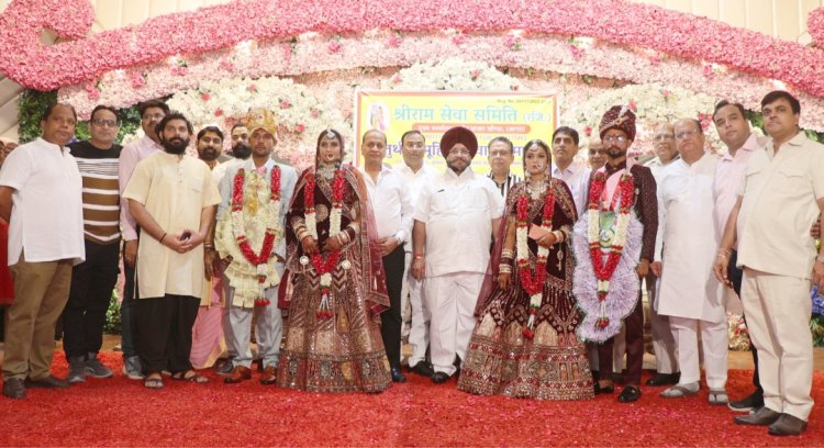 श्री राम सेवा समिति ने कराया हिंदू और बौद्ध रीति से सामूहिक विवाह