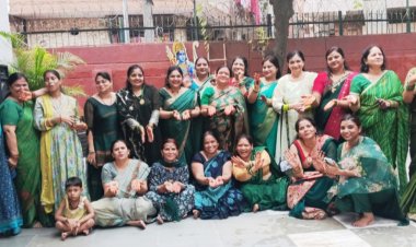 रजत विहार सी ब्लॉक में मनाया गया हरियाली तीज महोत्सव