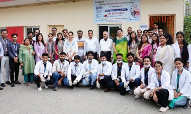 महर्षि यूनिवर्सिटी में लगा 'थोड़ा सा ख्याल आपका' पहल के तहत नि:शुल्क स्वास्थ्य शिविर