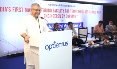 केंद्रीय मंत्री अश्विनी वैष्णव ने ऑप्टिमस द्वारा लगाई गई भारत की पहली टेंपर्ड ग्लास विनिर्माण इकाई का उद्घाटन किया