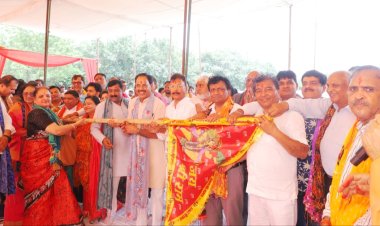 श्रीराम लखन धार्मिक लीला कमेटी ने रामलीला के लिए किया भूमि पूजन 